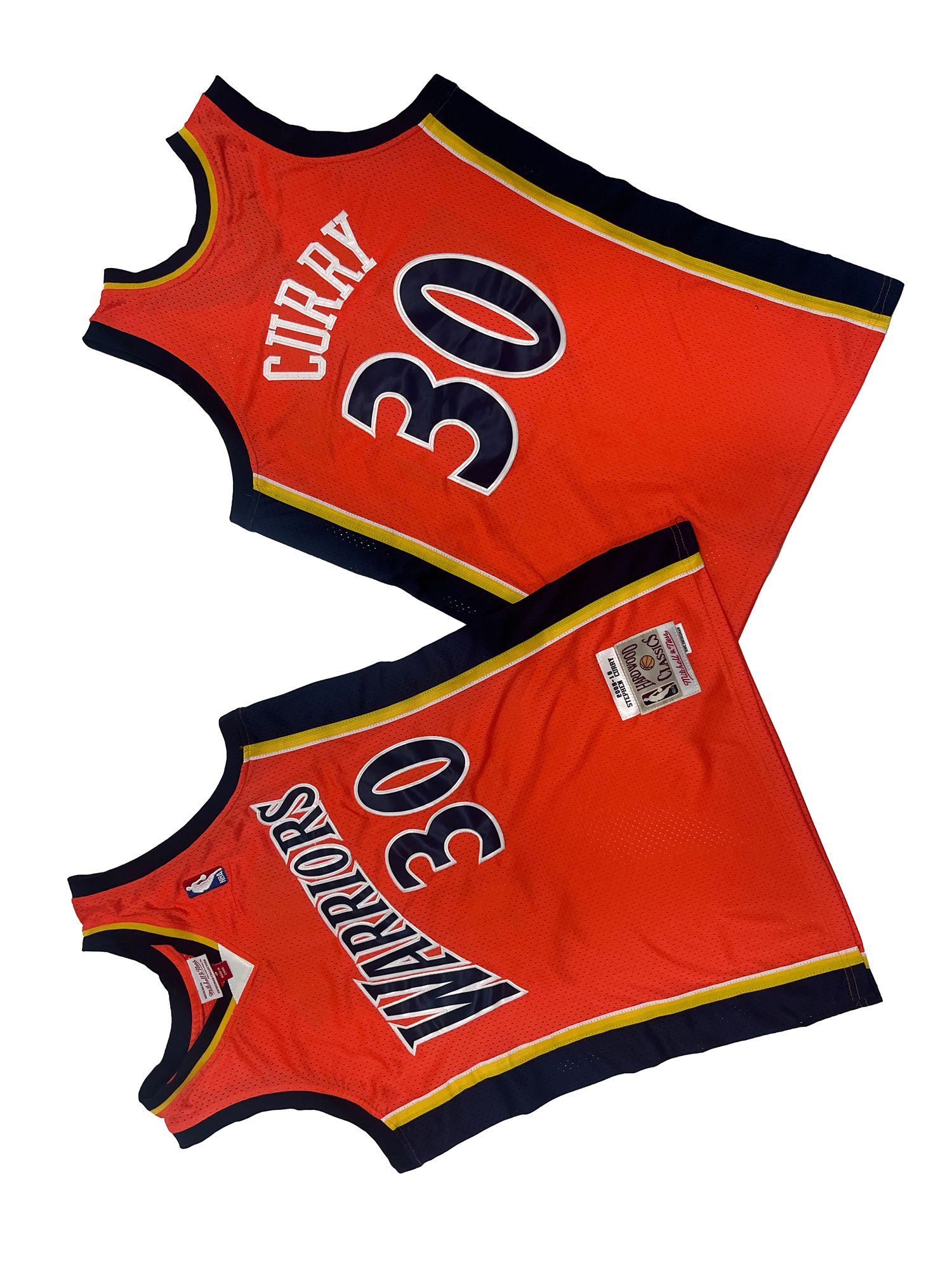 Men Golden State Warriors #30 Curry Orange Throwback NBA Jersey->denver nuggets->NBA Jersey